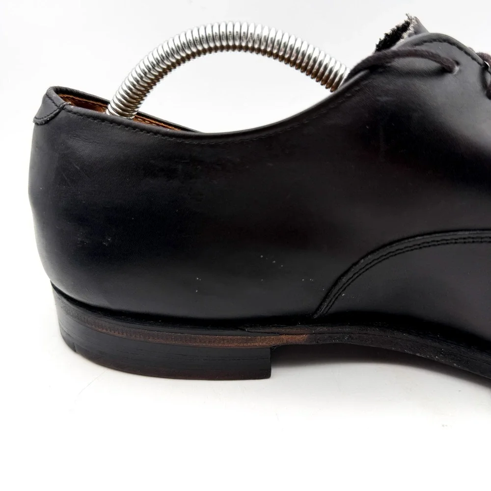 Alden 932 Plain Toe Bal Oxford Mens Size 11 B/D Black Leather Dress Shoes